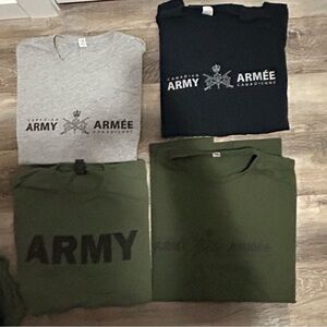 4 Army Graphic T-Shirts Set